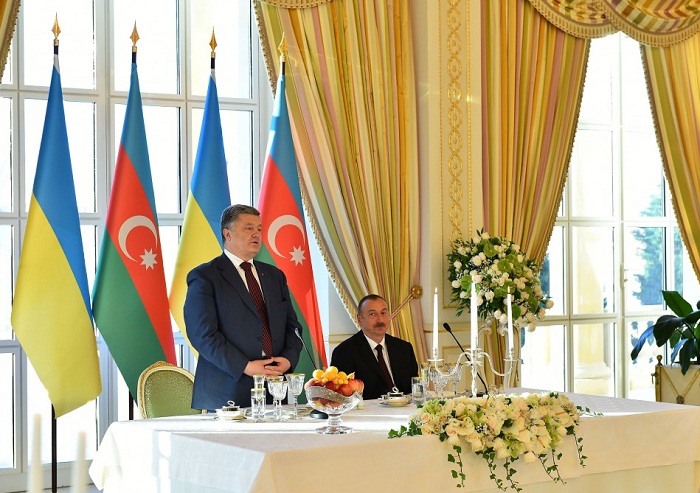 President Ilham Aliyev hosted dinner reception in honor of Ukrainian President